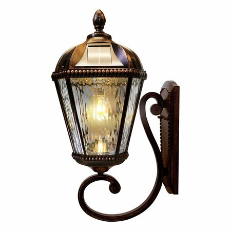 GAMA SONIC Royal Bulb Solar Light - W/Gs Solar Light Bulb - Wall Mount - Brushed Bronze 98B110